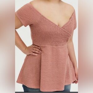 Torrid Textured Knit Babydoll Top
